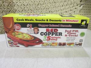 (F-2) Red Copper 5 Minute Chef Elec...