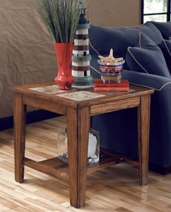 lot 516 image: Ashley Signature Toscana Square End Table  Brand New