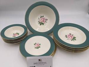 Vintage Lifetime China Co. Semi-Vitreous China Set- Cameo Pattern-Service for 5
