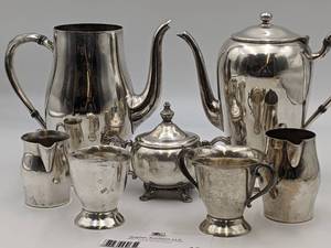 7 Piece Vintage Silver-Plated Tea Set