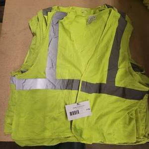 6 LXL Yellow Reflective Vests