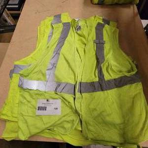 12 LXL Yellow Reflective Vests