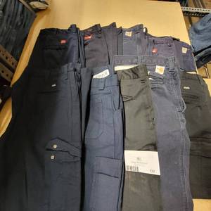 10 Pairs Size 36 of Cargo Pants and Pants- Carhartt, And More Some Fire Retardant