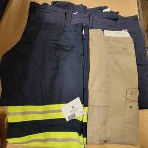 7 Assorted Work Pants- 1 Pair WReflective Stripes-Carhartt and More