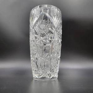 Vintage Hand-cut Lead Crystal Vase by Violetta