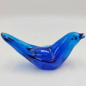 Vintage 50s Handmade Blown Glass Bird