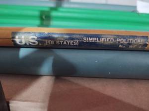 lot 235 image: Map of the US with only 48 states. ...