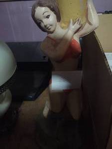 lot 263 image: Concrete painted sculpture statue f...