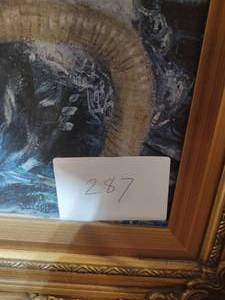 lot 287 image: Vintage Lady sitting in chair gold ...