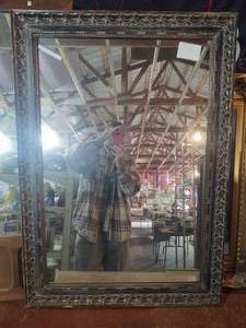lot 289 image: Old modern style mirror 29 12x42...
