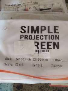 lot 31 image: 2 Simple projection screen 100 sca...