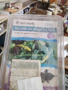 lot 42 image: Beckette in line UV pond filter up ...