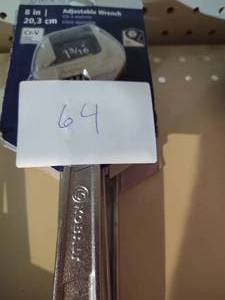 lot 64 image: 4 Kobalt 8 in adjustable wrench...