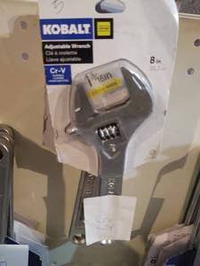 lot 65 image: 4 Kobalt 8 in adjustable wrench...