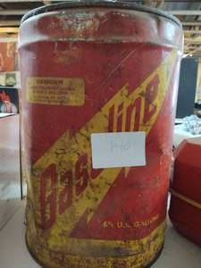 lot 140 image: Vintage gasoline can 6 12 gallons...