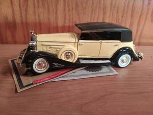lot 215 image: 1933 Cadillac Fleetwood Series 452-C Pheaton Convertible Model Car By National Motor Museum Mint