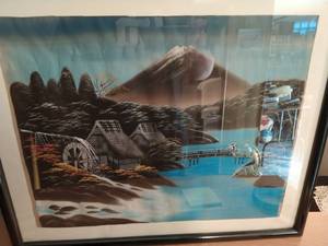 lot 406 image: Hand Painted Silk Art