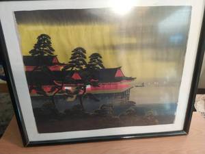 lot 413 image: Hand Painted Silk Art