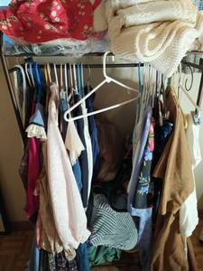 lot 138 image: Collection Of Clothing And Clothing Rack