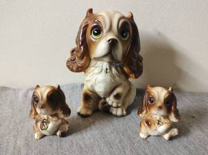 lot 72 image: Three Vintage Dog Figurines