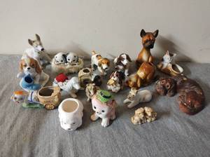 lot 75 image: Collection of Dog Figurines- Mainly Vintage