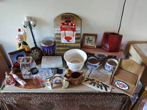 lot 308 image: Collection of Vintage and Other Home Dcor Items- Includes Two Grainbelt Shakers