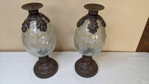 lot 243 image: Pair of Decorative Candle Holders