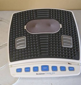 lot 267 image: Brookstone Oscillating Shiatsu Heated Foot Massager