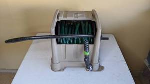lot 261 image: Garden Hose, Reel & Sprayer