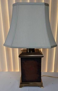 lot 35 image: Modern Table Lamp with Bronze Base
