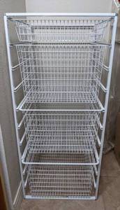 lot 169 image: Set of (2) ClosetMaid 4-Drawer Basket Kit, White