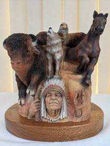 lot 22 image: J.H. Boone Wisdom Keeper Sculpture Limited Edition