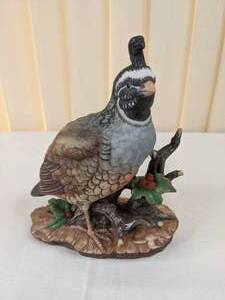 lot 158 image: Masterpiece by Homco Quail Bird Figurine Handpainted Porcelain 1981