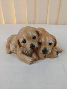 lot 186 image: Vintage Masterpiece Porcelain by Homco Pile of Yellow Labrador Puppies
