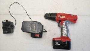 lot 298 image: MIT 18-Volt Cordless Drill with Extra Battery and Charger
