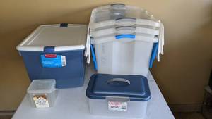 lot 350 image: Assorted Storage Bins - Sterilite, Rubbermaid