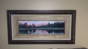 lot 15 image: Tetons Large, Framed, Matted Print