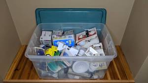 lot 65 image: Bin Full of Bulbs (Light Bulbs)