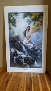 lot 20 image: Russ Docken Limited Edition Lithograph, Signed & Numbered-Enchanted Falls
