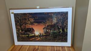 lot 2 image: Terry Redlin Art Print Signed & Numbered -Morning Surprise