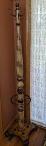 lot 29 image: Adorable Coat RackUmbrella Stand with Floral Accents
