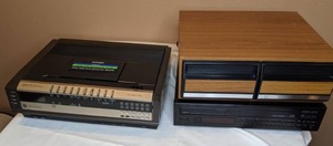 lot 91 image: Sears Beta VCR, Yamaha CD Changer, VHS Tape Drawer with Tapes