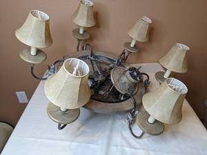 lot 76 image: Gorgeous Six-Light Hanging Chandelier 