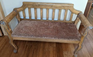 lot 229 image: Stunning Solid Wood Bench