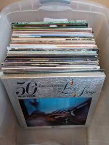 lot 52 image: Bin of Vinyl 33 13 rpm Records - Most Only Played Once