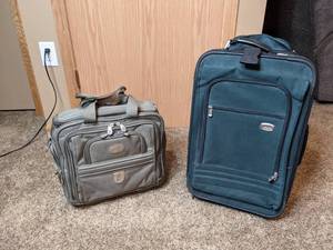 lot 63 image: Lot of (2) Travel Bags One Rolling, One Overnighter