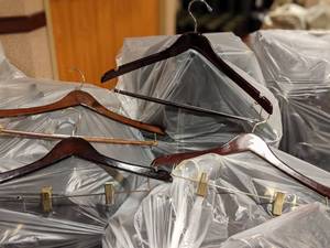lot 382 image: Bag of Wooden Hangers 