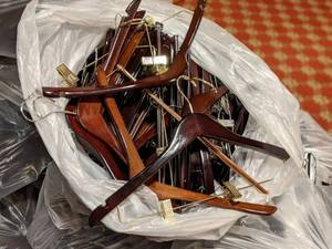 lot 383 image: Bag of Wooden Hangers 