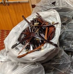 lot 390 image: Bag of Wooden Hangers 