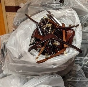 lot 394 image: Bag of Wooden Hangers 